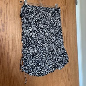 Dynamite Ruched Ruffle Mini Skirt